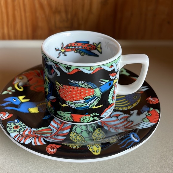 Bopla Switzerland Original porcelain Espresso Cup And Saucer Set HTF Evolution - Picture 3 of 13